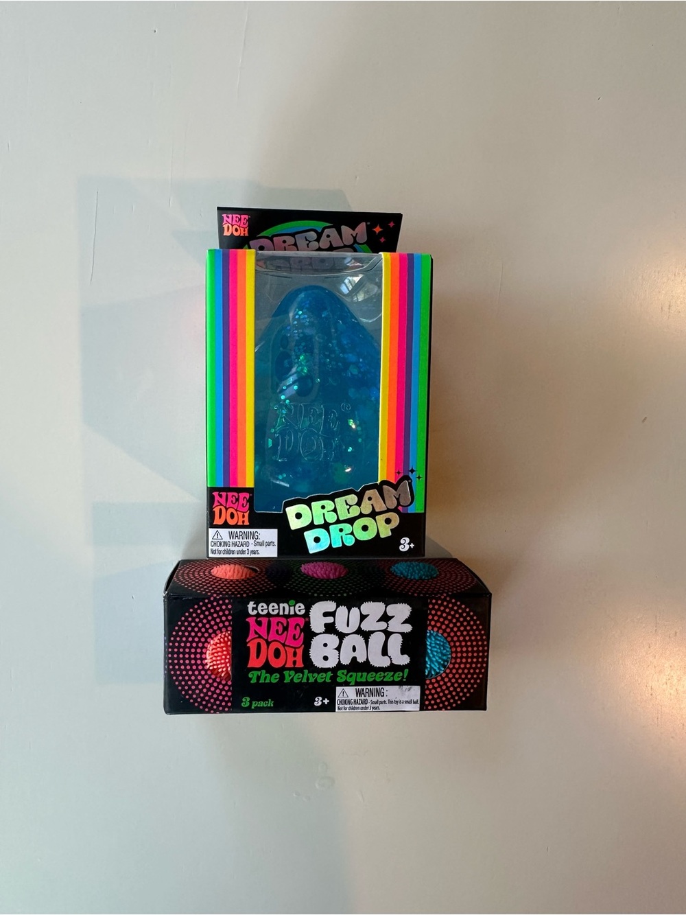 💙 NeeDoh Blue Dream Drop + Teenie Fuzzballs 3-Pack Bundle 💙